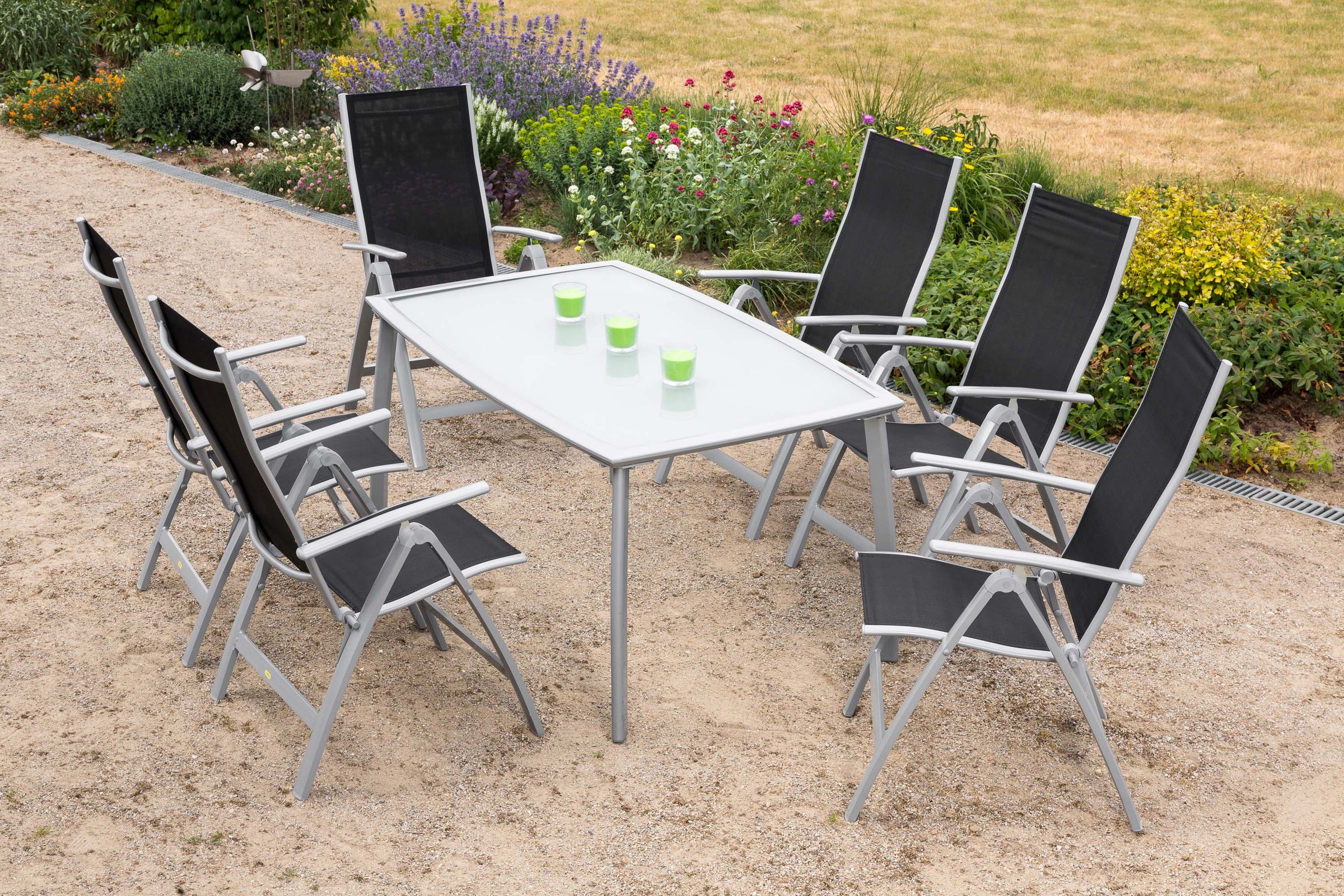 Carrara Set 7tlg. 
Aluminium/Textil