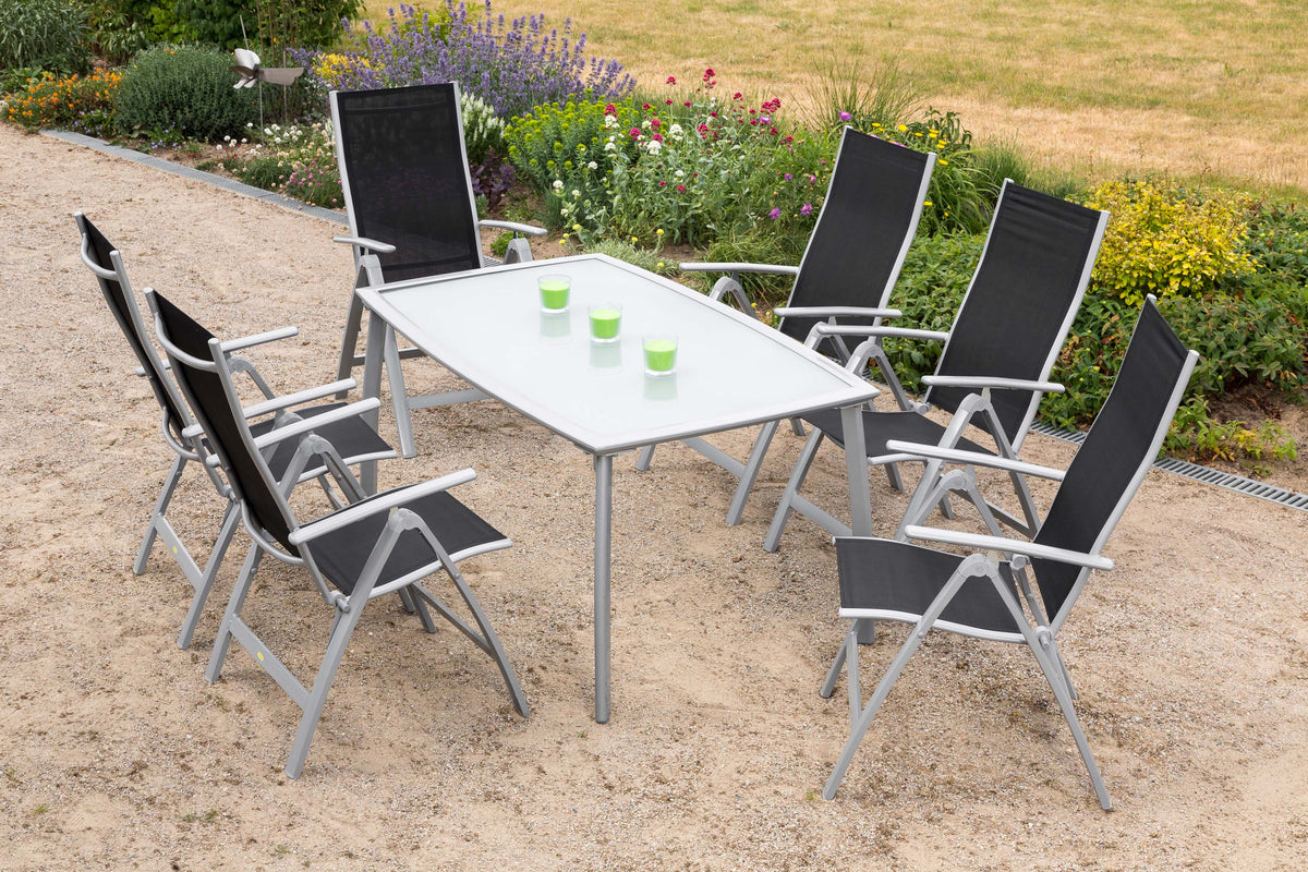 Carrara Set 7tlg. 
Aluminium/Textil