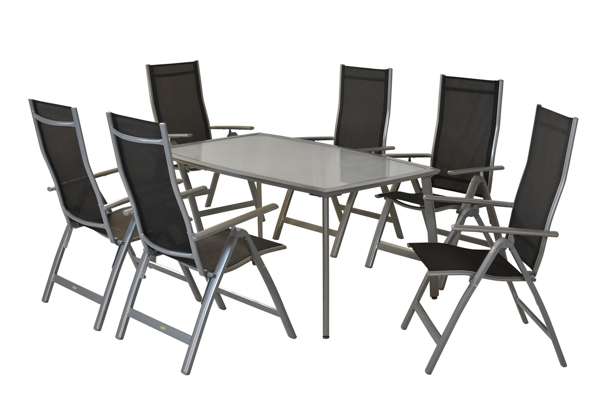 Carrara Set 7tlg. 
Aluminium/Textil