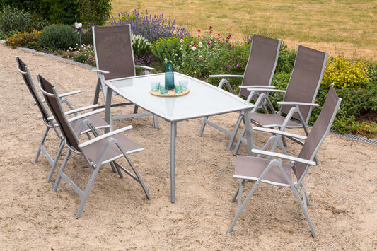 Carrara Set 7tlg. 
Aluminium/Textil