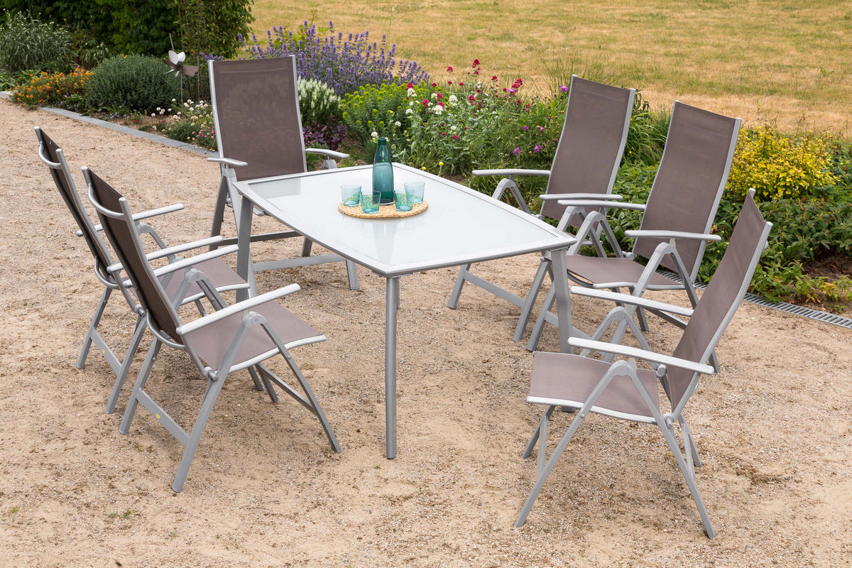 Carrara Set 7tlg. 
Aluminium/Textil