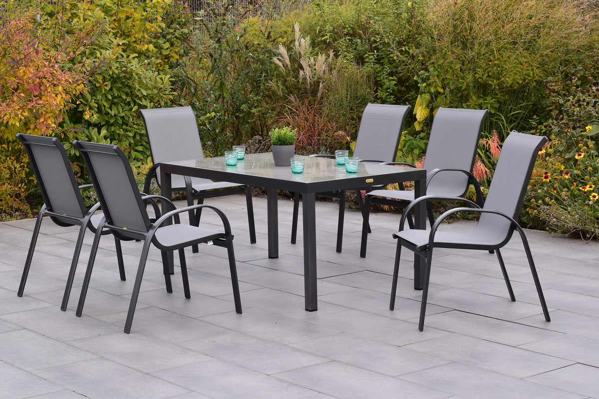 Amalfi Set 7tlg.
Aluminium/Textil