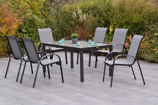 Amalfi Set 7tlg.
Aluminium/Textil