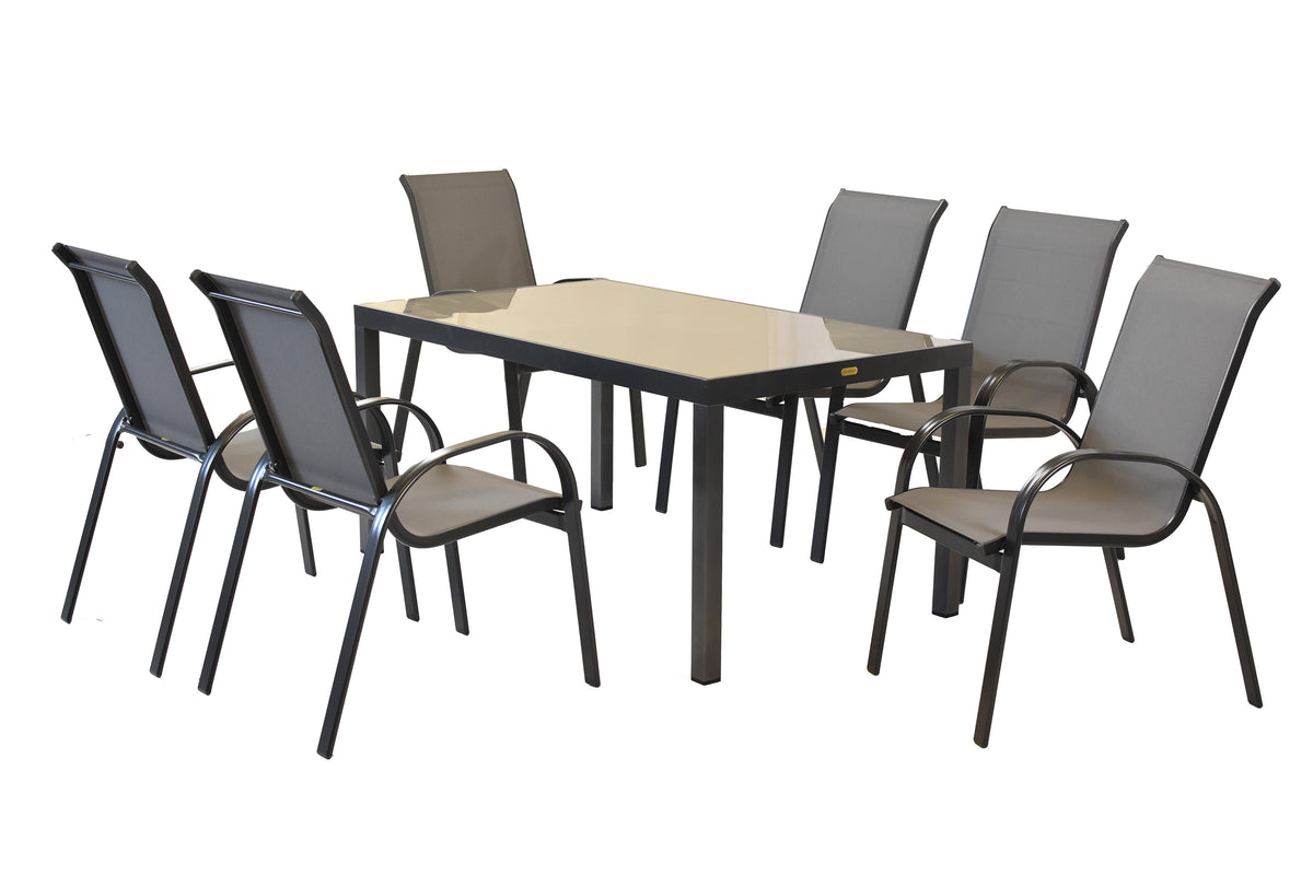 Amalfi Set 7tlg.
Aluminium/Textil