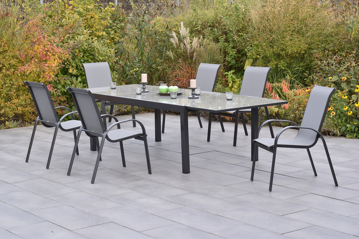 Amalfi Set 7tlg.
Aluminium/Textil