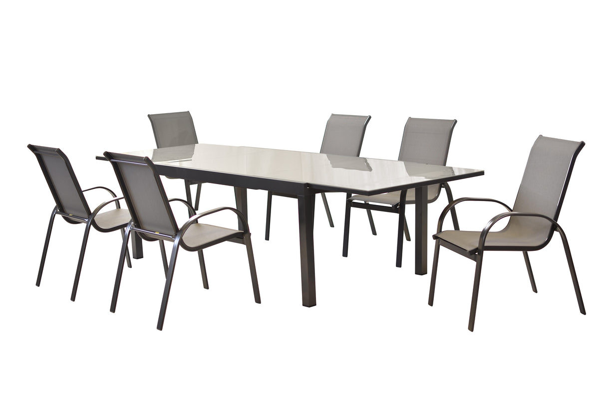 Amalfi Set 7tlg.
Aluminium/Textil