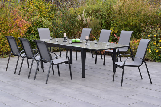 Amalfi Set 9tlg.
Aluminium/Textil