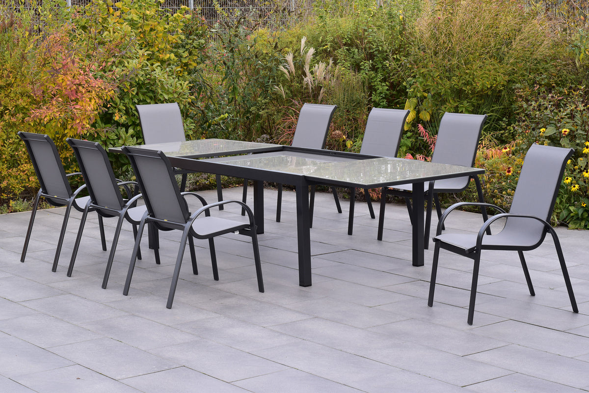 Amalfi Set 9tlg.
Aluminium/Textil