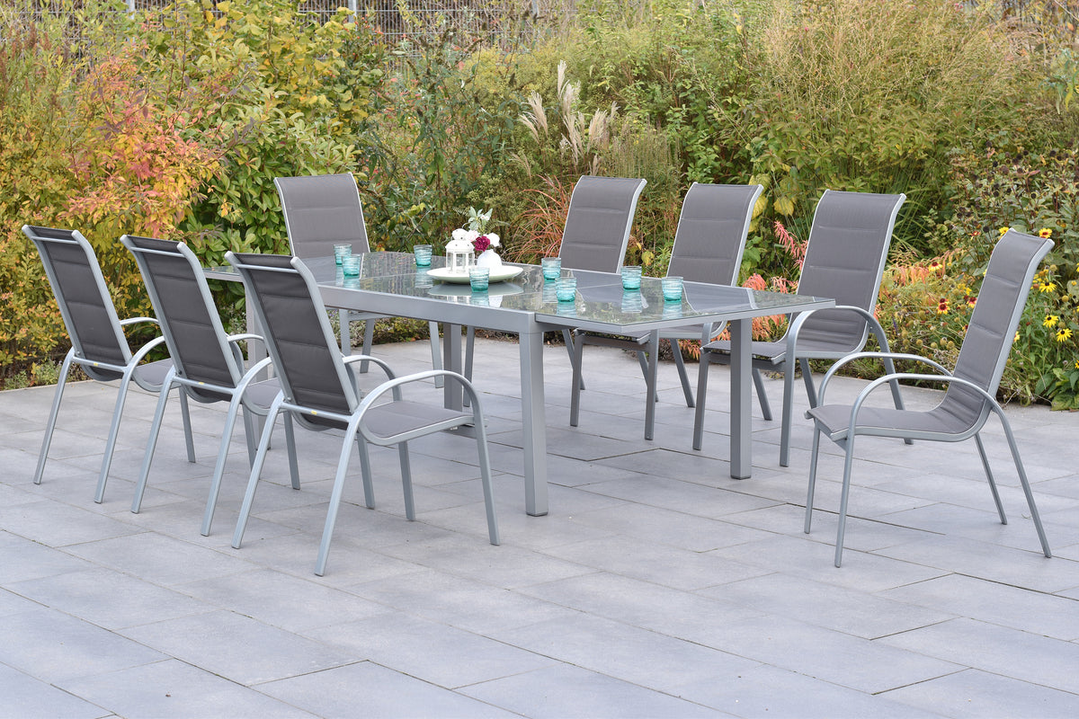 Amaro Set 9tlg., anthrazit
Aluminium/Textil