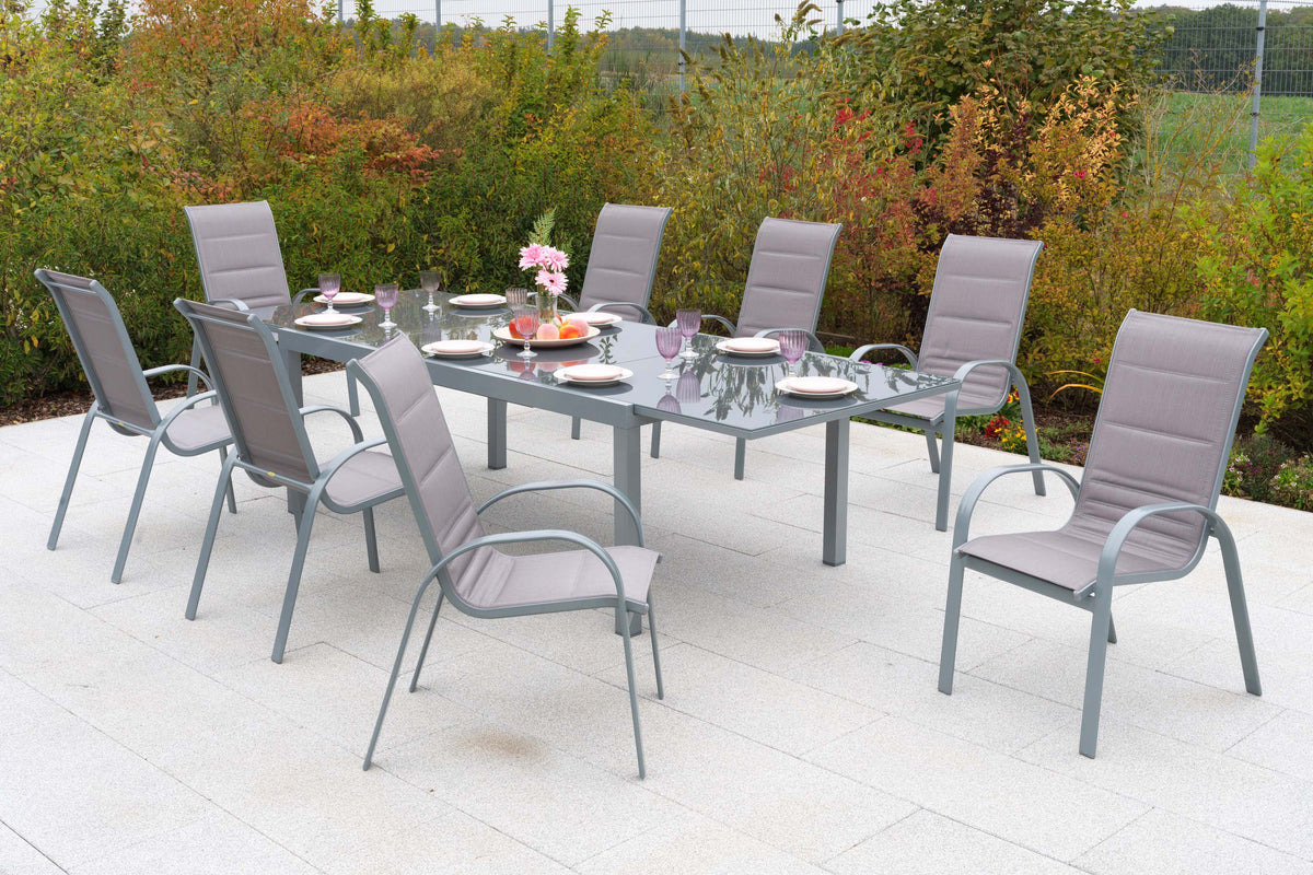 Amaro Set 9tlg., diamantbraun
Aluminium/Textil