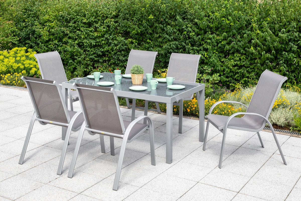 Amalfi Set 7tlg.
Alu/Textil