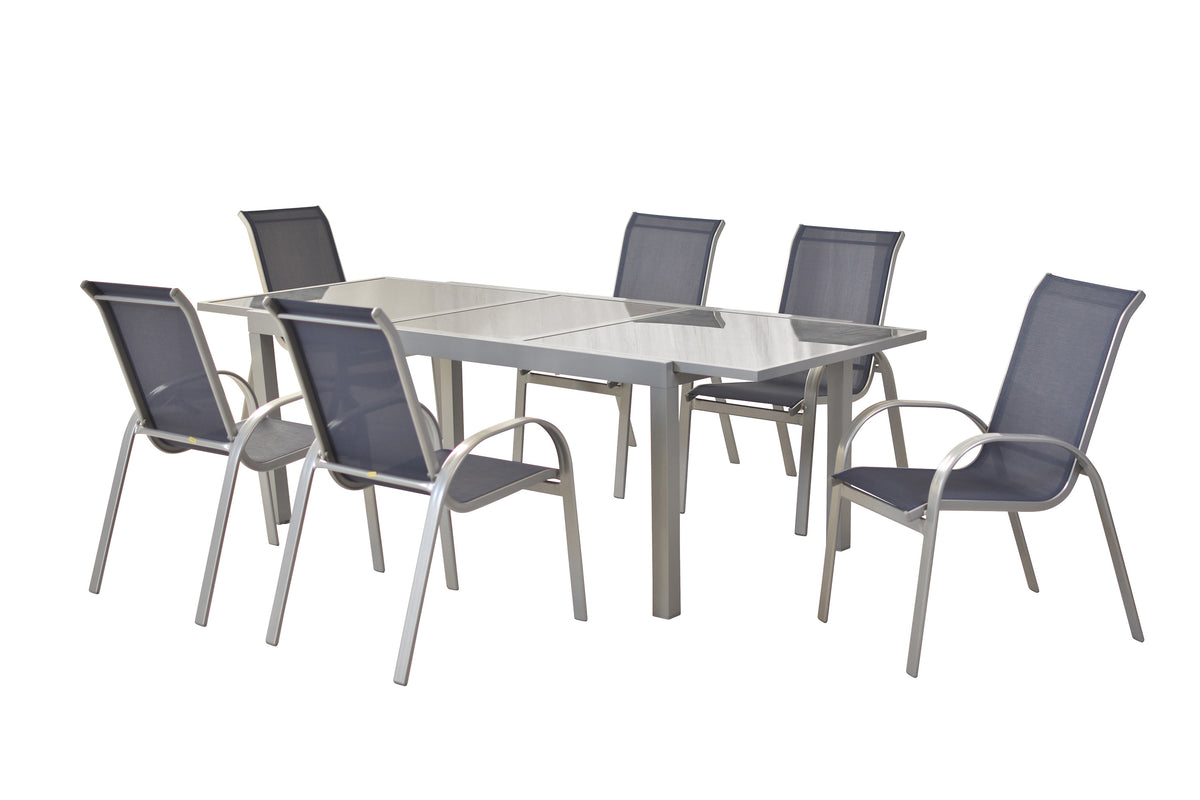Amalfi Set 7tlg.
Alu/Textil