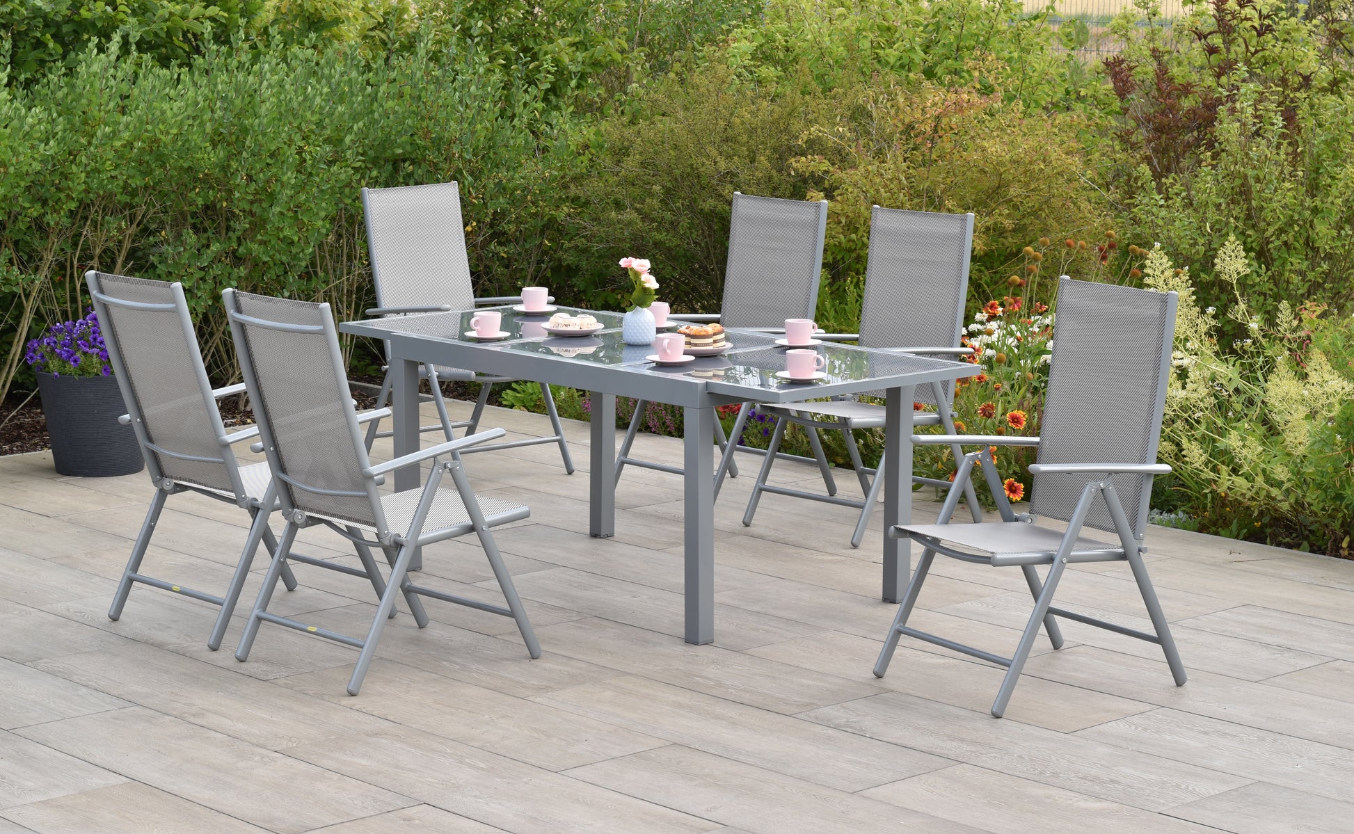 Amalfi Set 7tlg.
Alu/Textil