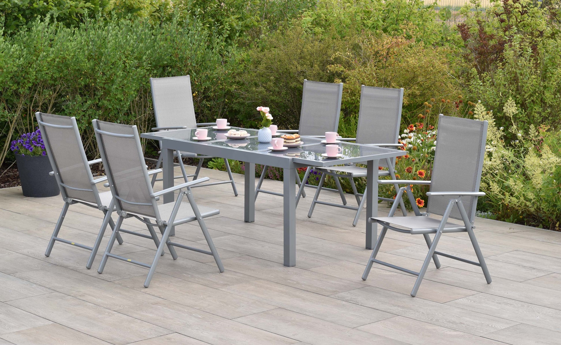 Amalfi Set 7tlg.
Alu/Textil
