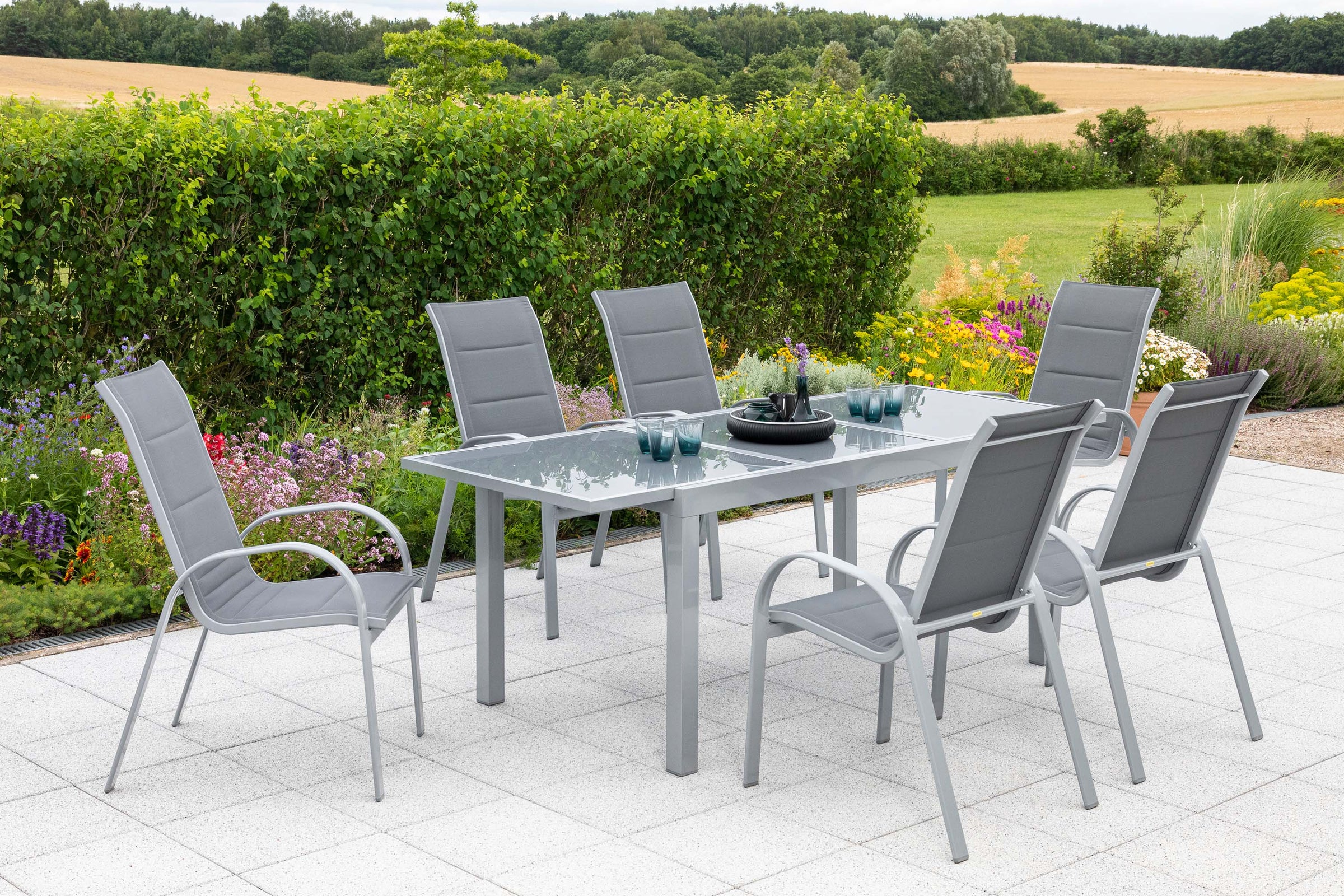 Amalfi Set 7tlg.
Alu/Textil