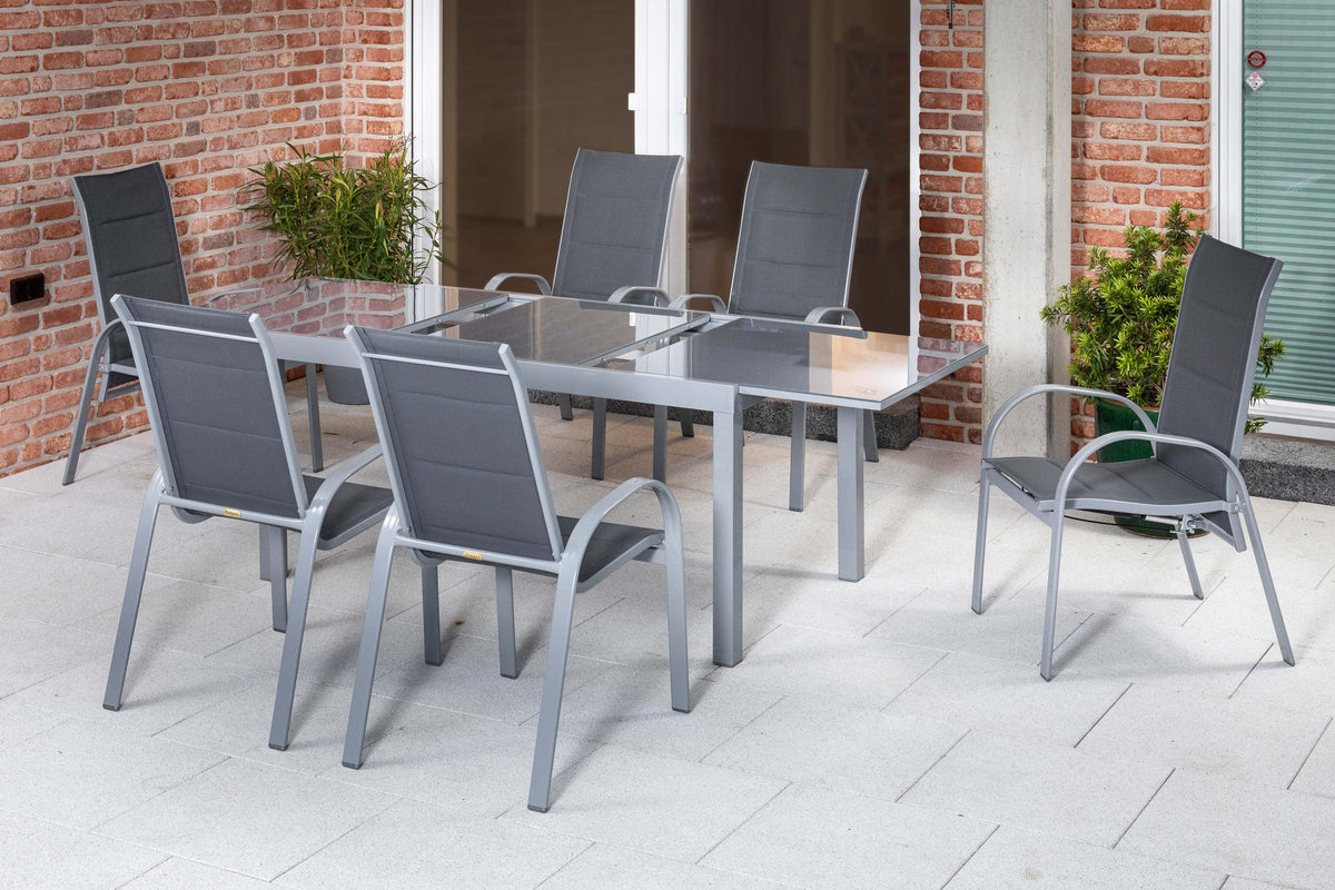 Amalfi Set 7tlg.
Alu/Textil