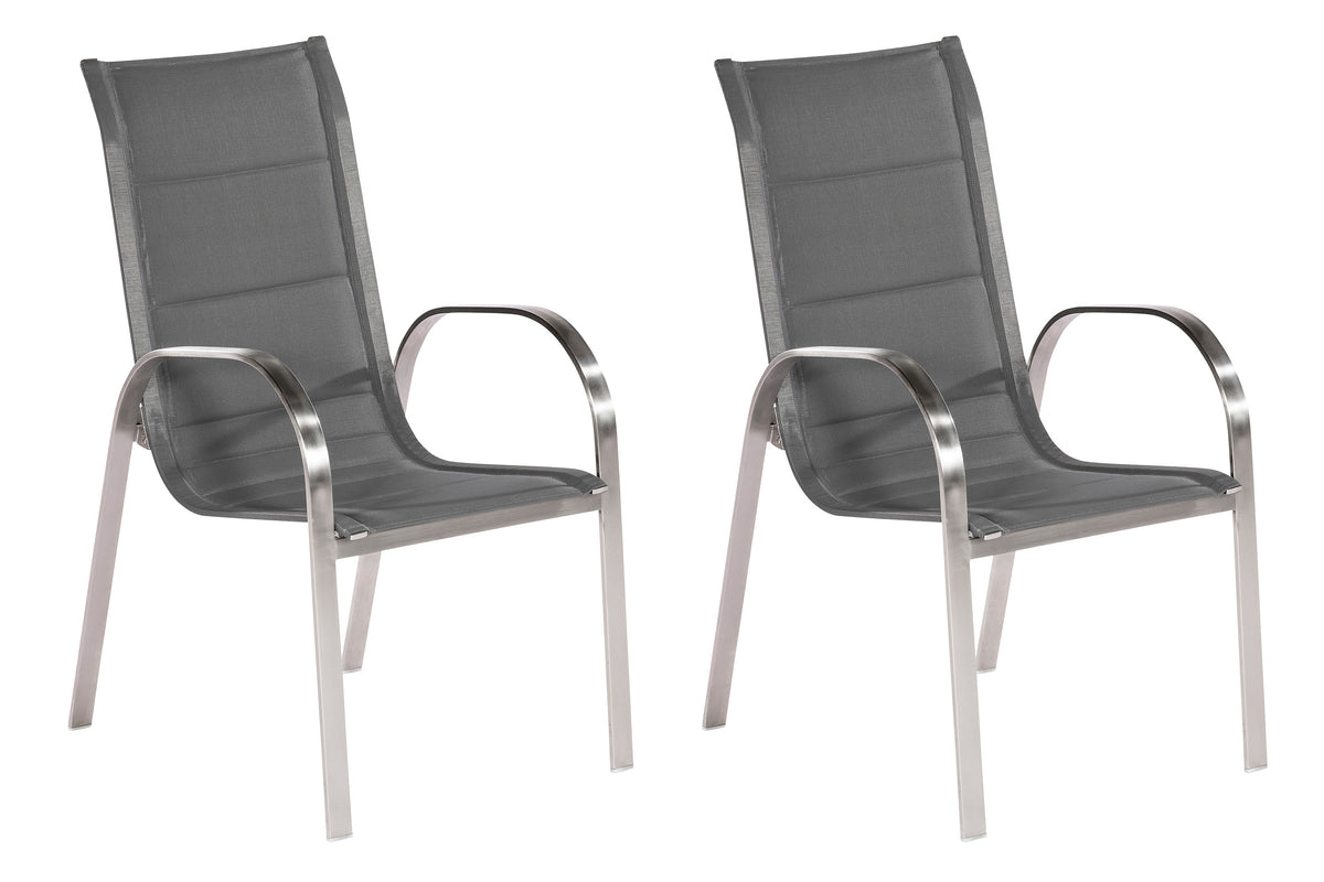 Lucca Stapelsessel
gepadded, 2er Set
silber/grau