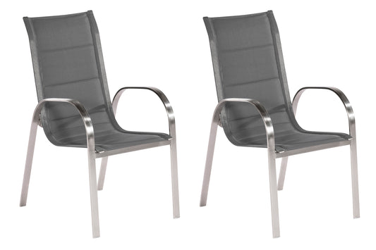 Lucca Stapelsessel
gepadded, 2er Set
silber/grau