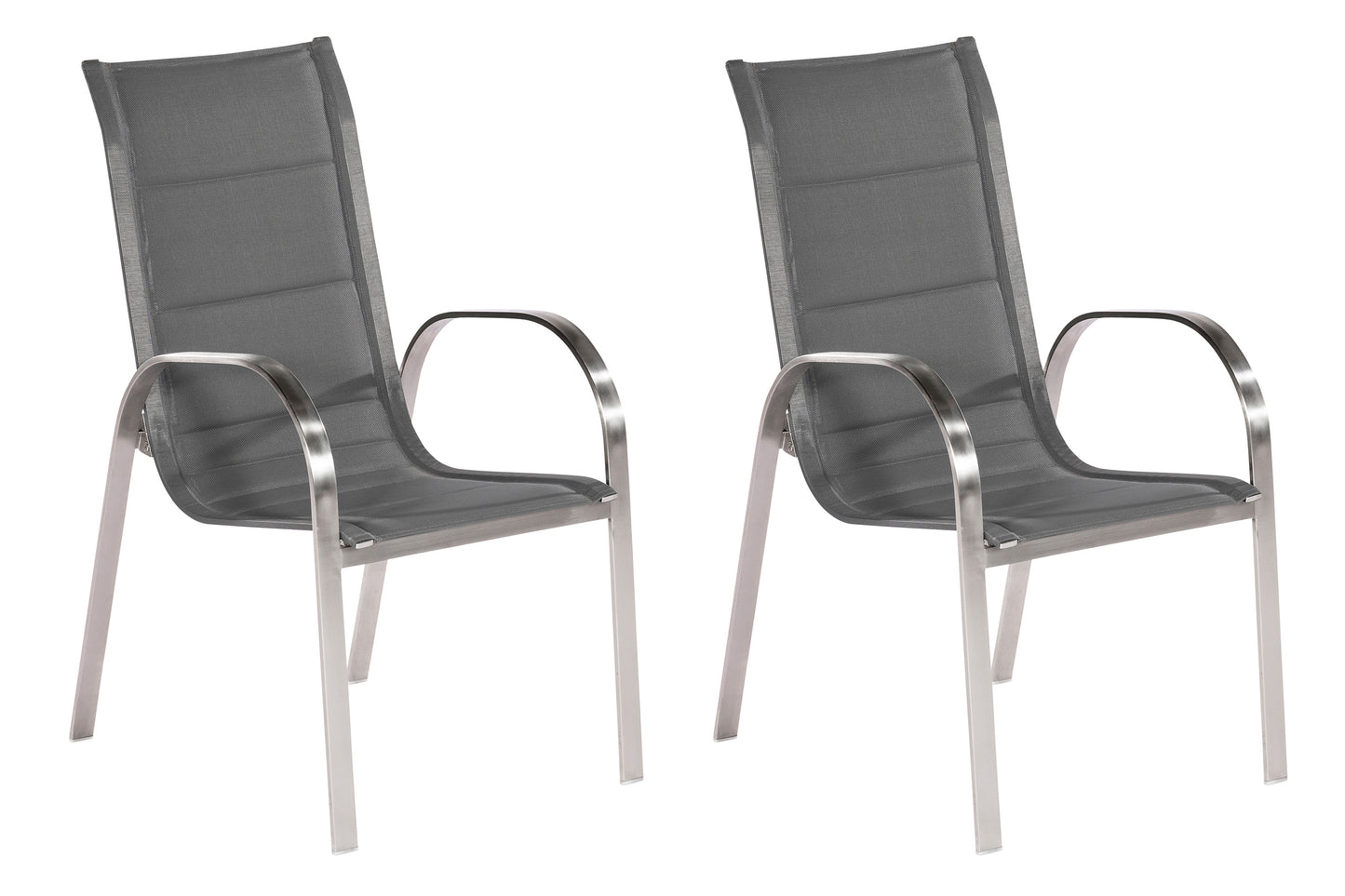 Lucca Stapelsessel
gepadded, 2er Set
silber/grau
