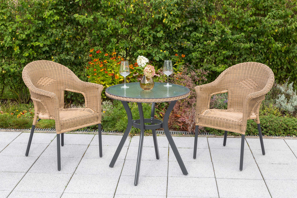 Ravenna Set 3tlg.
Aluminium/Kunststoffgeflecht