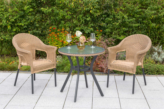 Ravenna Set 3tlg.
Aluminium/Kunststoffgeflecht