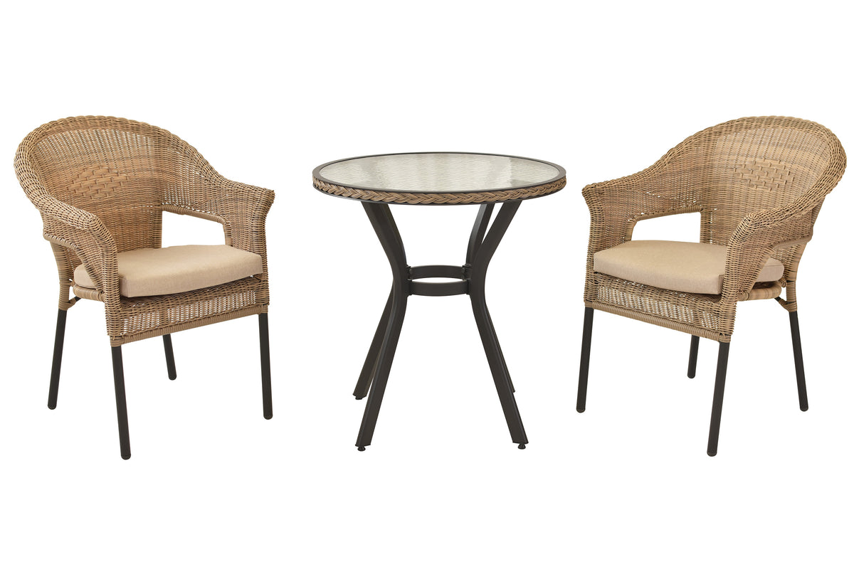 Ravenna Set 5tlg.
Aluminium/Kunststoffgeflecht
