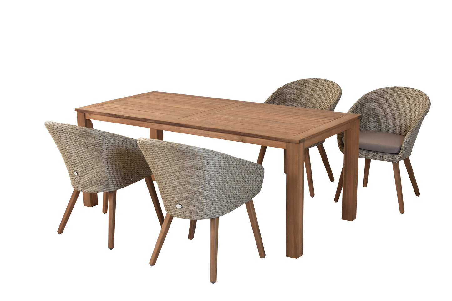 Arrone Set 5tlg.
Alu/Kunststoffgeflecht/Akazie