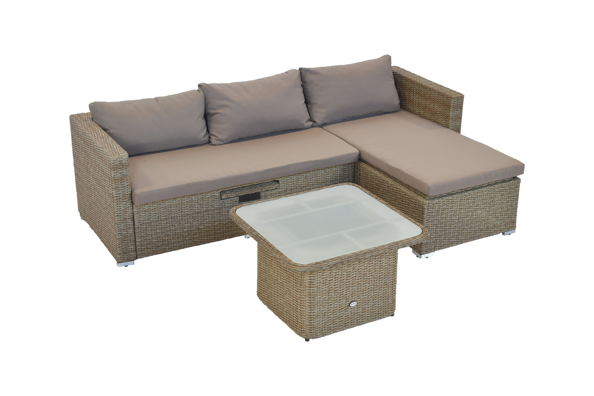 Veneto Set 
Stahl/Kunststoffgeflecht