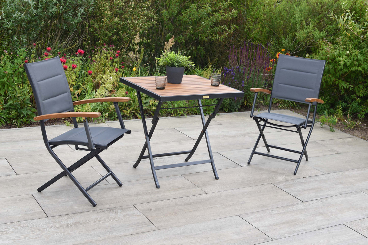 Paxos Set 3tlg.
Aluminium/Textil/Akazie