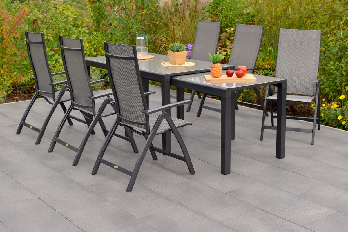 Vicenza Set 7tlg.
Aluminium/Textil