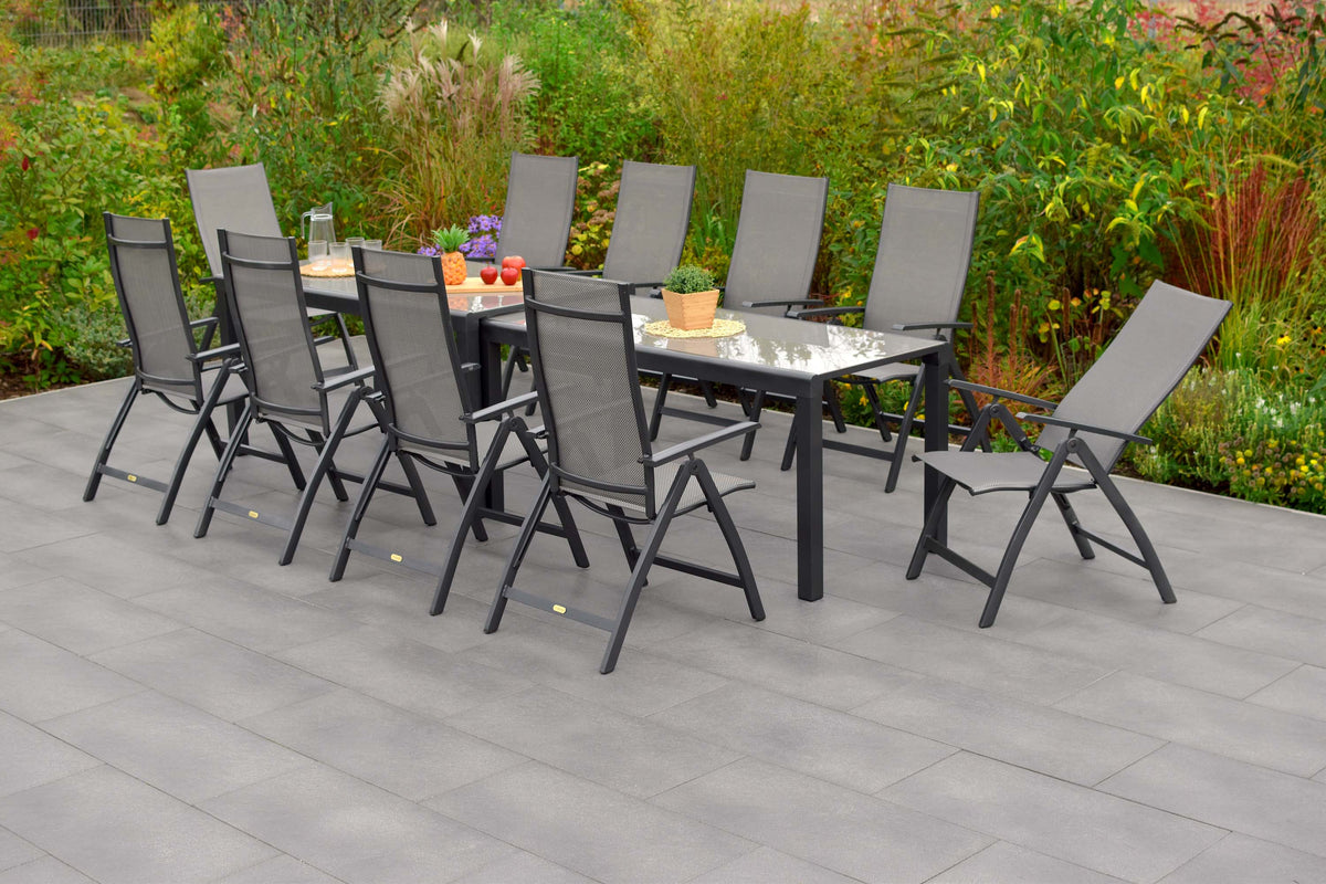 Vicenza Set 11tlg.
Aluminium/Textil