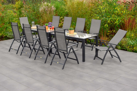 Vicenza Set 11tlg.
Aluminium/Textil