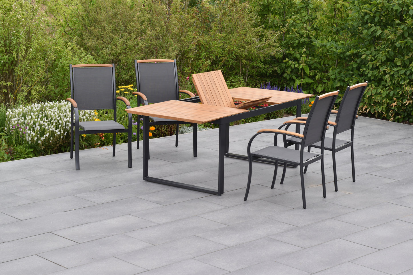 Siena Set 5tlg.
Aluminium/Akazie/Textil