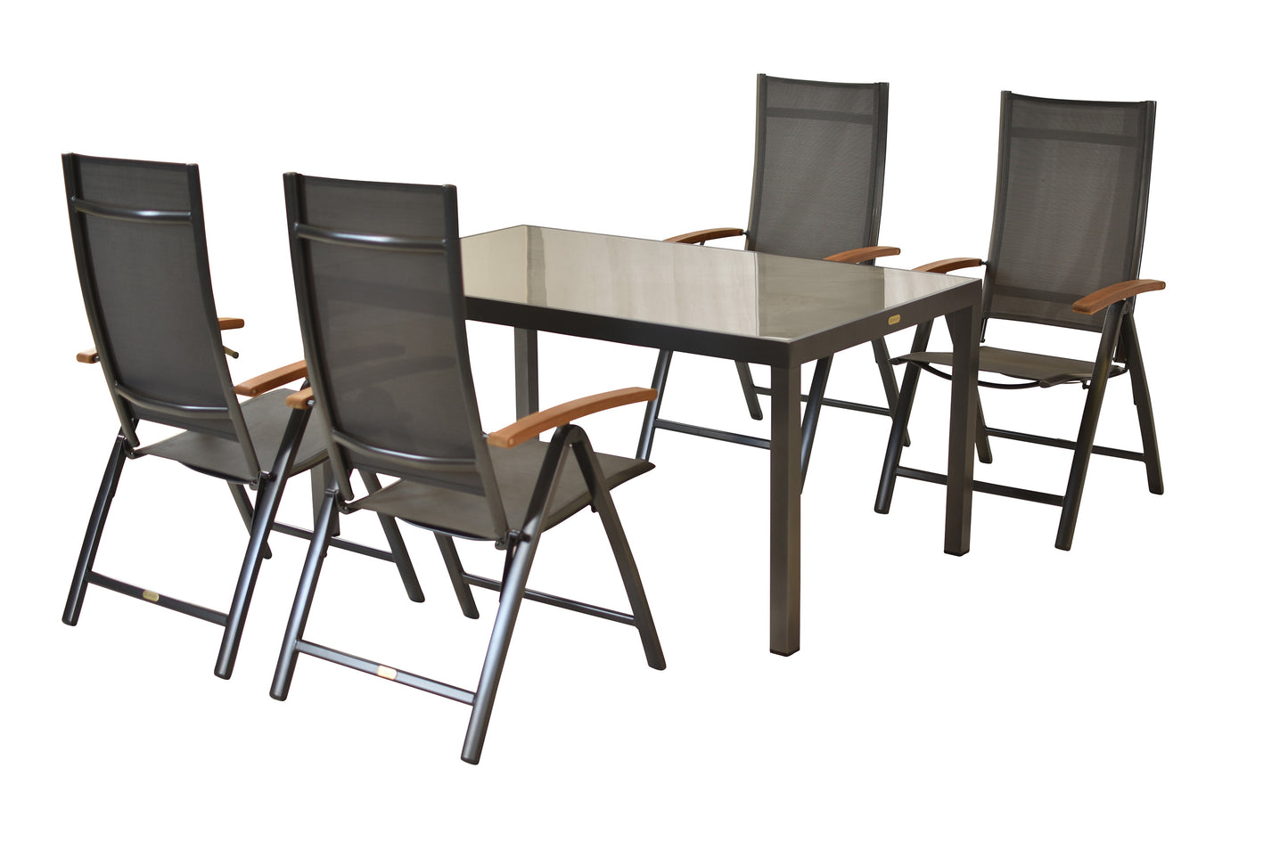 Toblino Set 5tlg.
Aluminium/Texti/Akazie