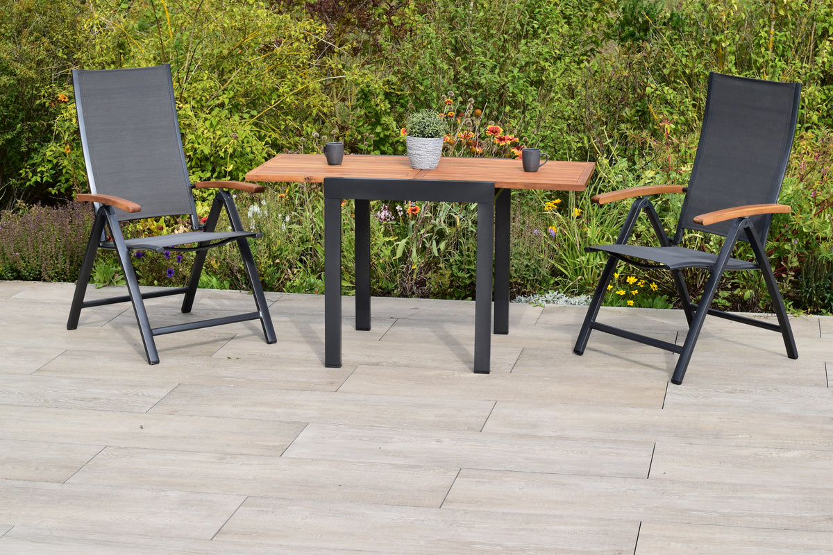 Toblino Set 3tlg.
Aluminium/Texti/Akazie