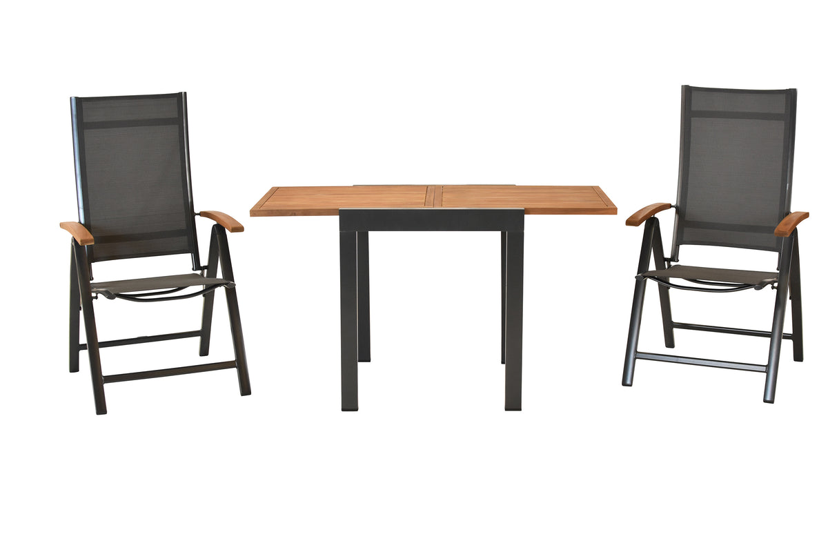 Toblino Set 3tlg.
Aluminium/Texti/Akazie