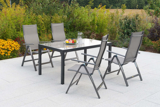 Carrara Set 5tlg. 
Aluminium/Textil