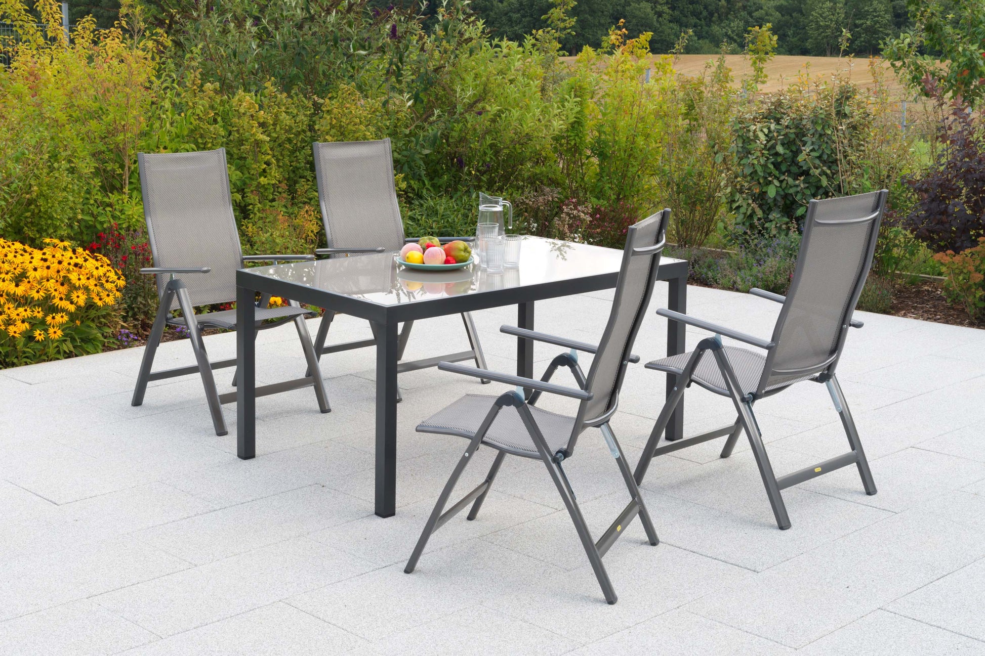 Carrara Set 5tlg. 
Aluminium/Textil