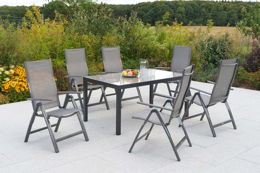 Carrara Set 7tlg. 
Aluminium/Textil
