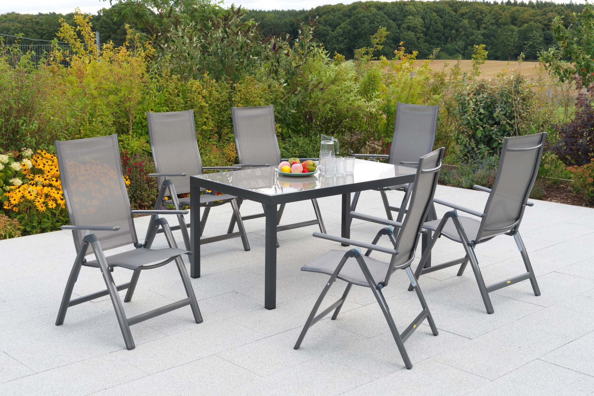 Carrara Set 7tlg. 
Aluminium/Textil