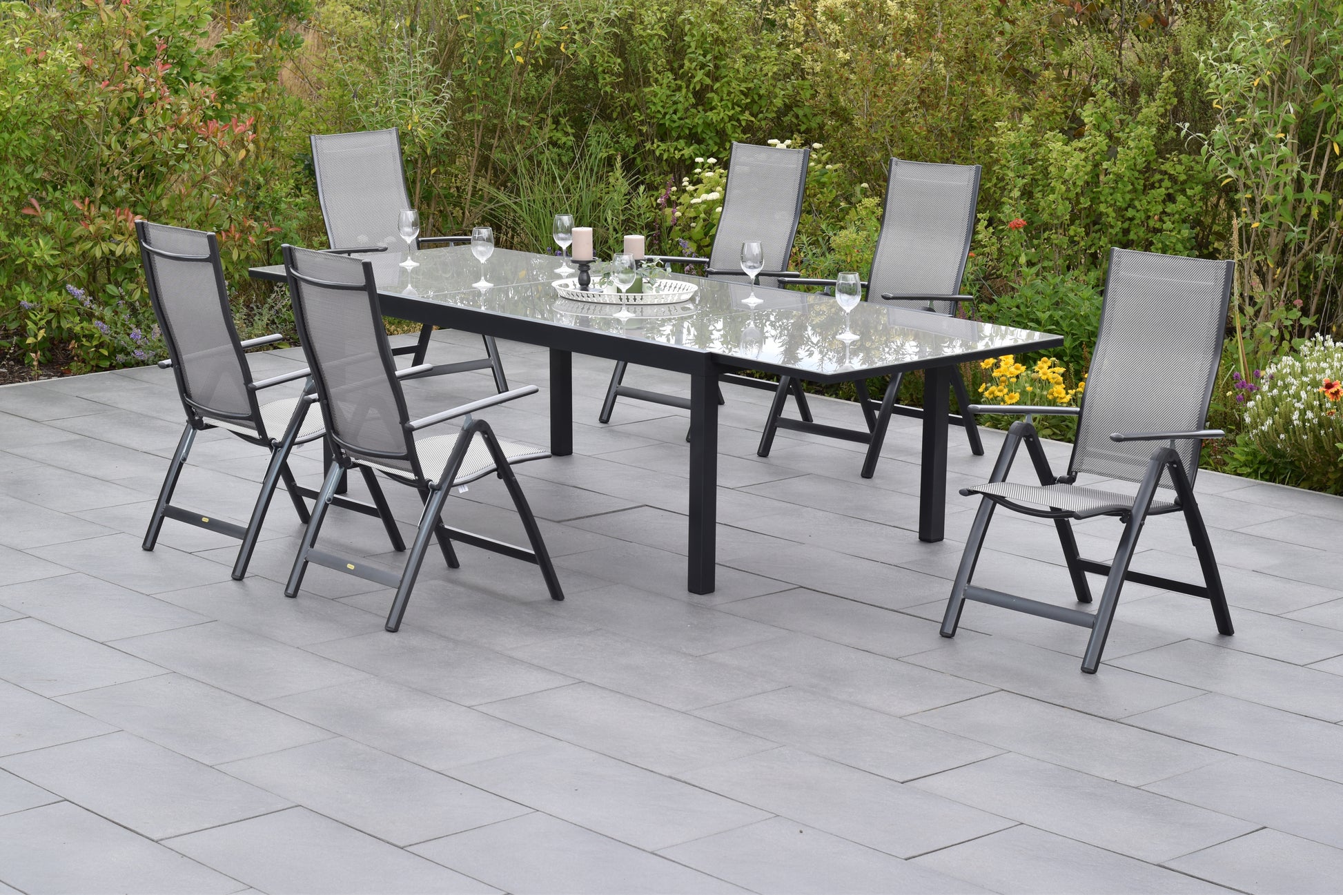 Carrara Set 7tlg. 
Aluminium/Textil