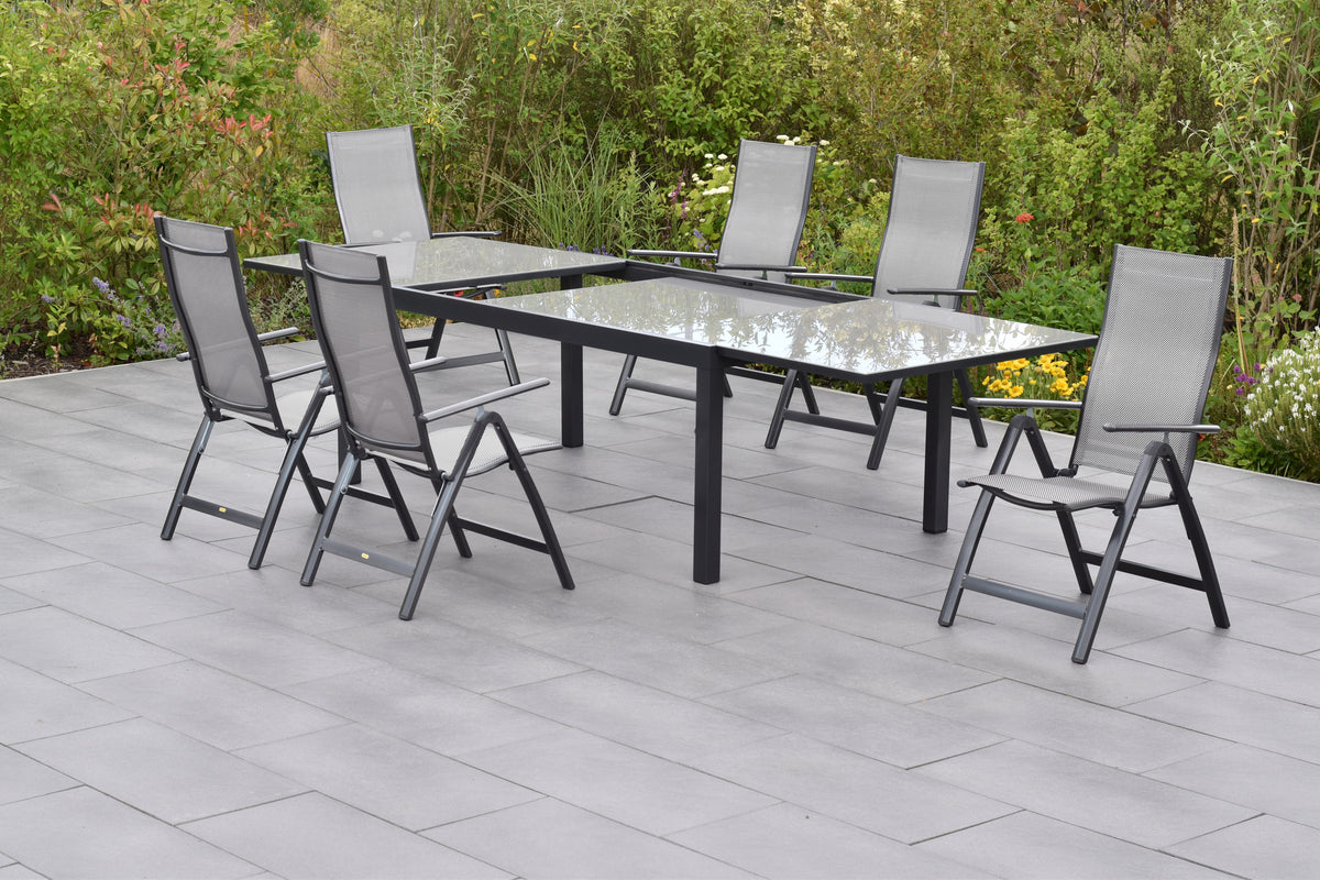 Carrara Set 7tlg. 
Aluminium/Textil