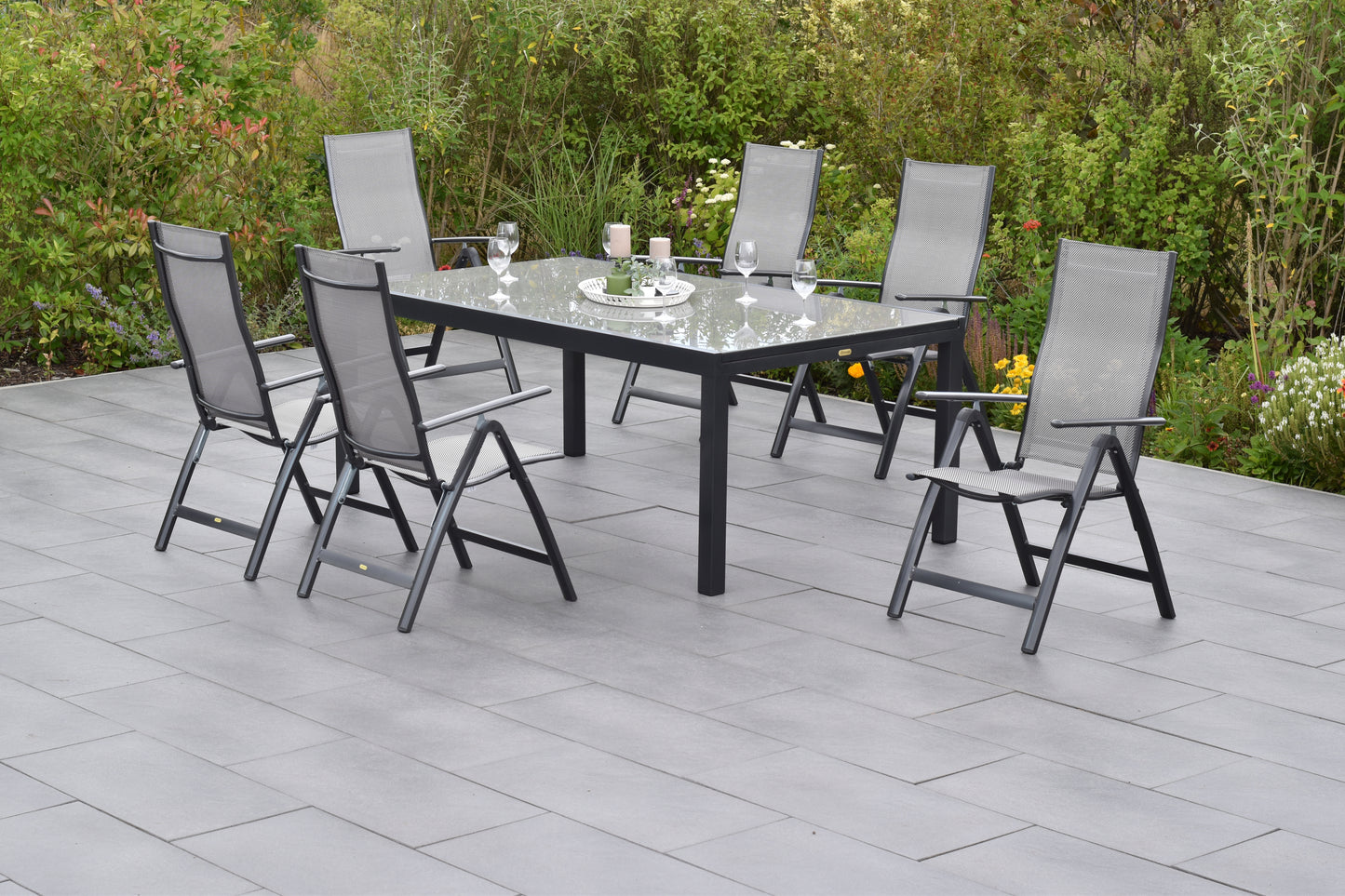 Carrara Set 7tlg. 
Aluminium/Textil
