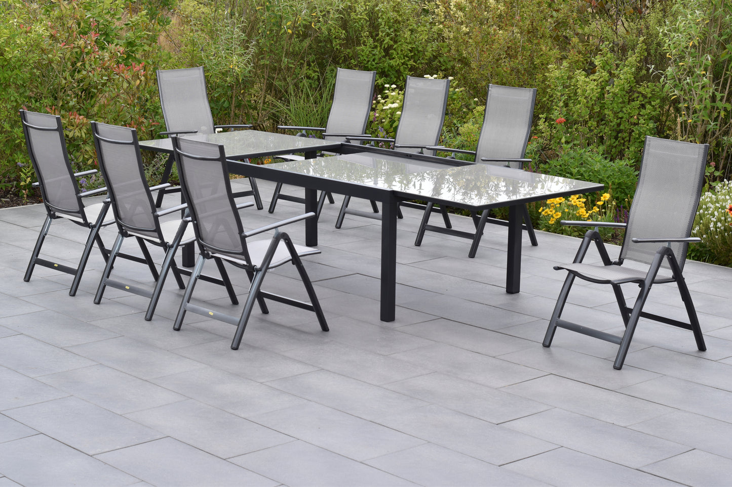 Carrara Set 9tlg. 
Aluminium/Textil