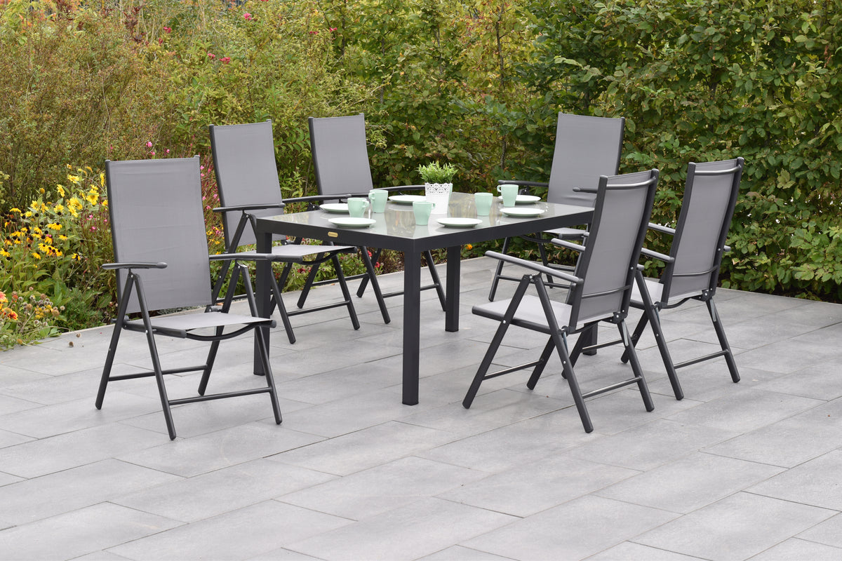 Amalfi Set 7tlg.
Aluminium/Textil
