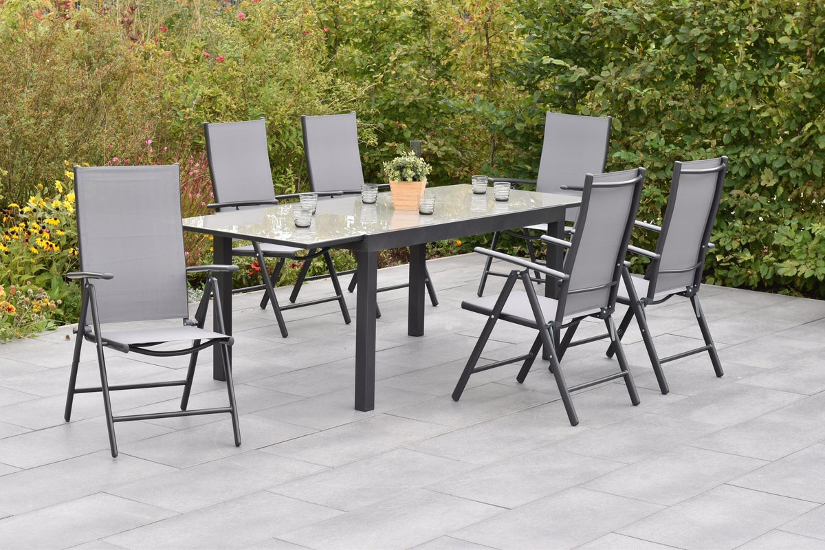 Amalfi Set 7tlg.
Aluminium/Textil