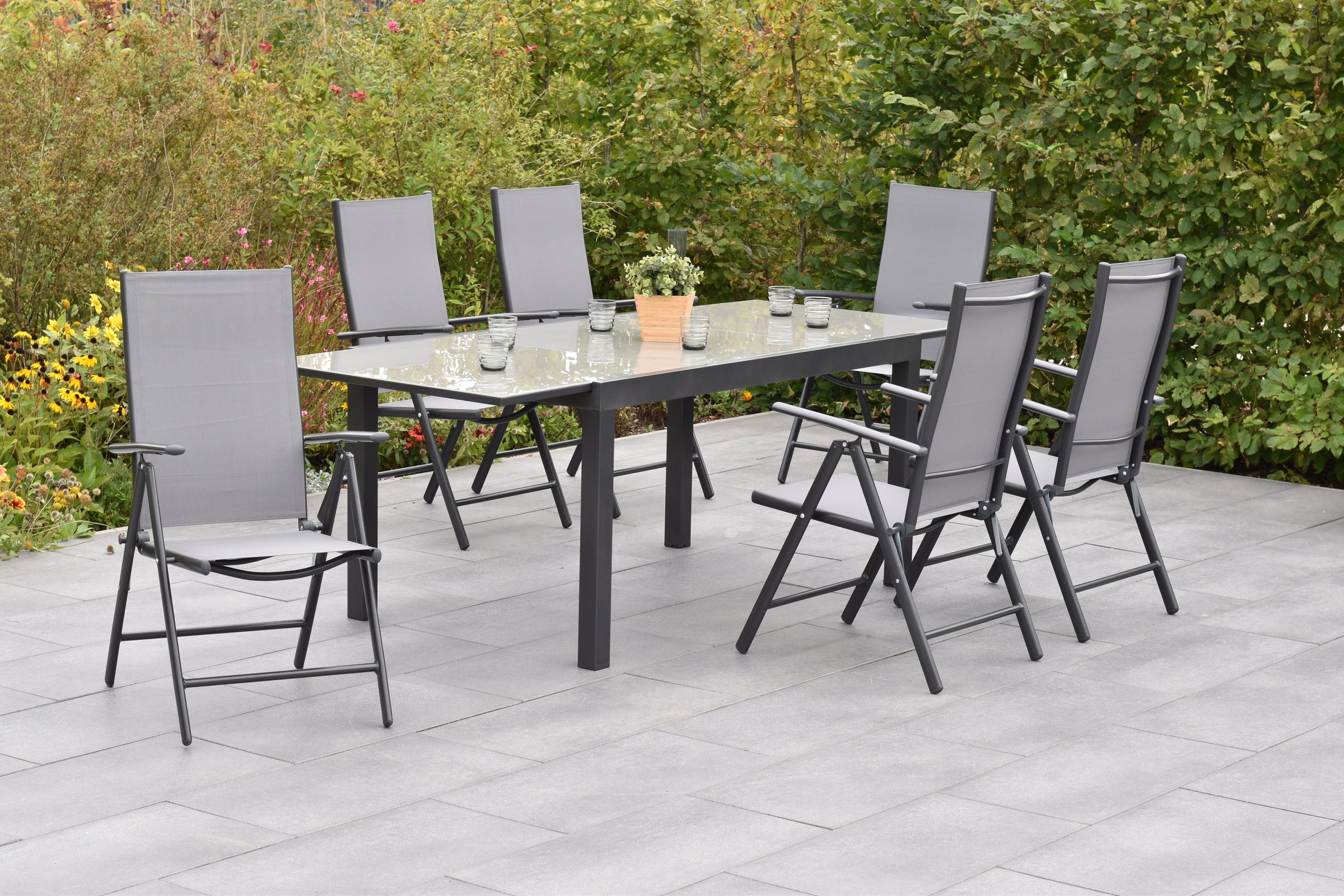 Amalfi Set 7tlg.
Aluminium/Textil
