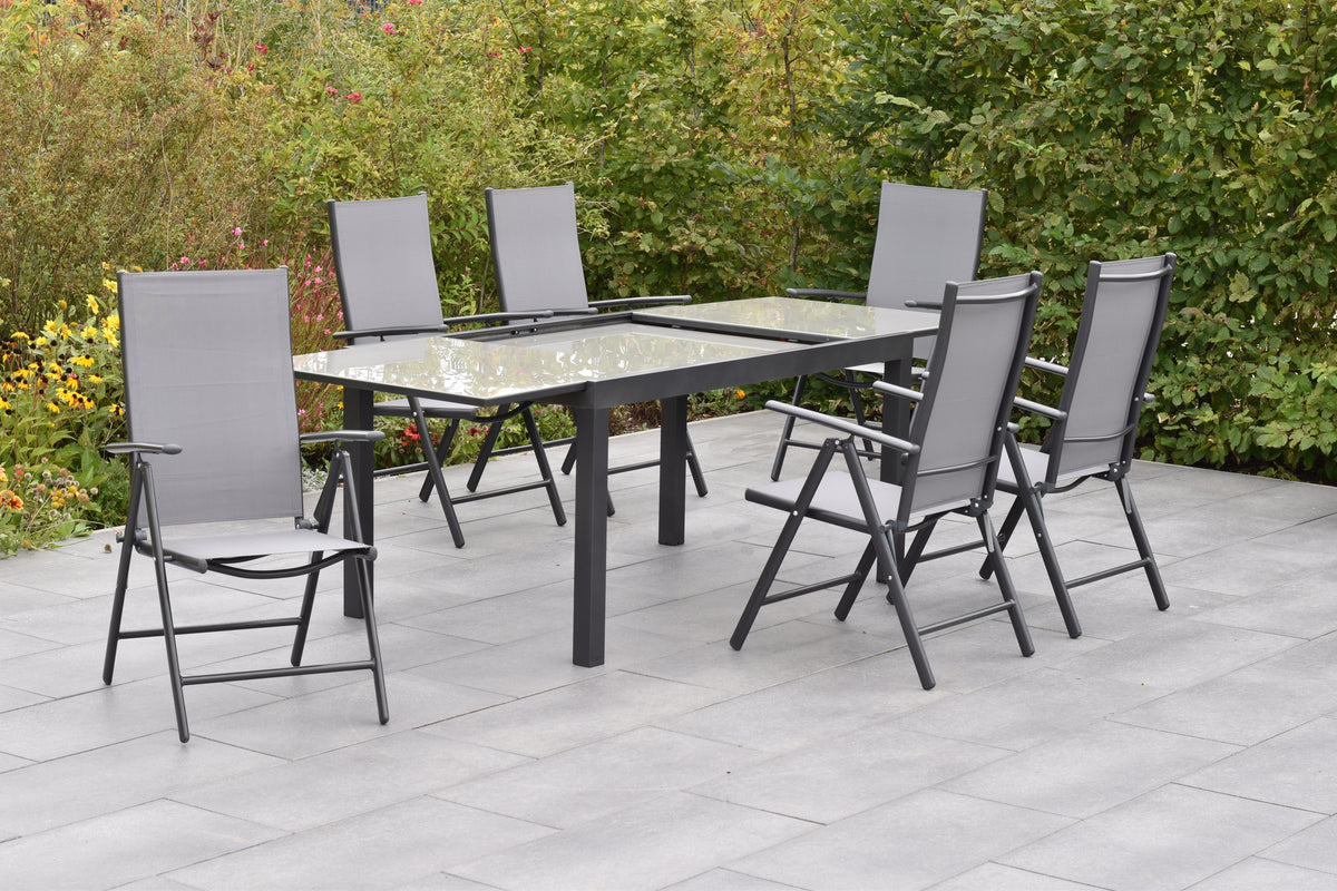 Amalfi Set 7tlg.
Aluminium/Textil