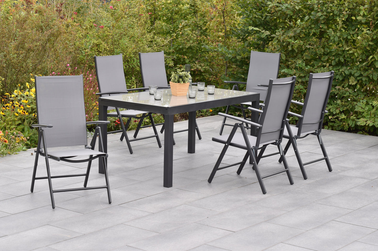 Amalfi Set 7tlg.
Aluminium/Textil