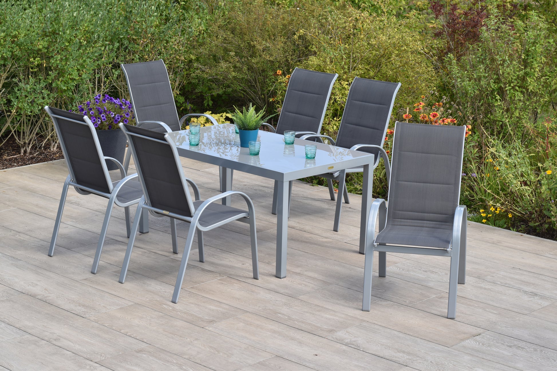 Amaro Set 7tgl., anthrazit
Aluminium/Textil